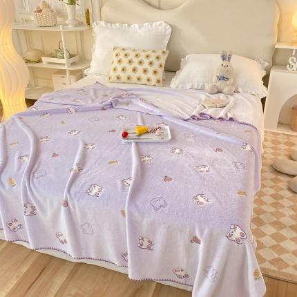 91家纺网 家纺一手货源 找家纺 大米家居 2023新款云朵绒多功能毛毯 彼得兔