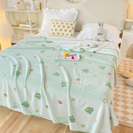 91家纺网 家纺一手货源 找家纺 （总）大米家居2023新款云朵绒毛毯压花贝壳边多功能绒毯