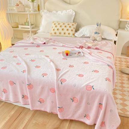 91家纺网 家纺一手货源 找家纺 （总）大米家居2023新款云朵绒毛毯压花贝壳边多功能绒毯