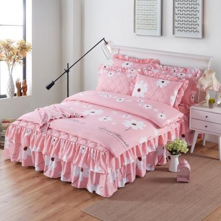 91家纺网 家纺一手货源 找家纺 （总）艾裙海 2025新款亲肤棉秋冬夹棉床裙四件套