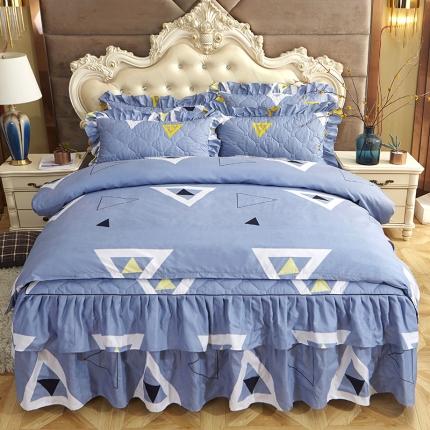 91家纺网 家纺一手货源 找家纺 （总）艾裙海 2025新款亲肤棉秋冬夹棉床裙四件套