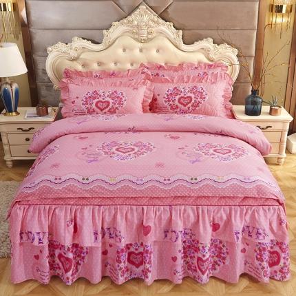 91家纺网 家纺一手货源 找家纺 （总）艾裙海 2025新款亲肤棉秋冬夹棉床裙四件套