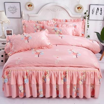 91家纺网 家纺一手货源 找家纺 （总）艾裙海 2025新款亲肤棉秋冬夹棉床裙四件套