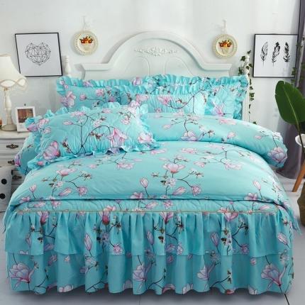 91家纺网 家纺一手货源 找家纺 （总）艾裙海 2025新款亲肤棉秋冬夹棉床裙四件套