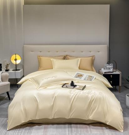 寐居 2022新款60支长绒棉刺绣四件套 浅爱-奶昔白