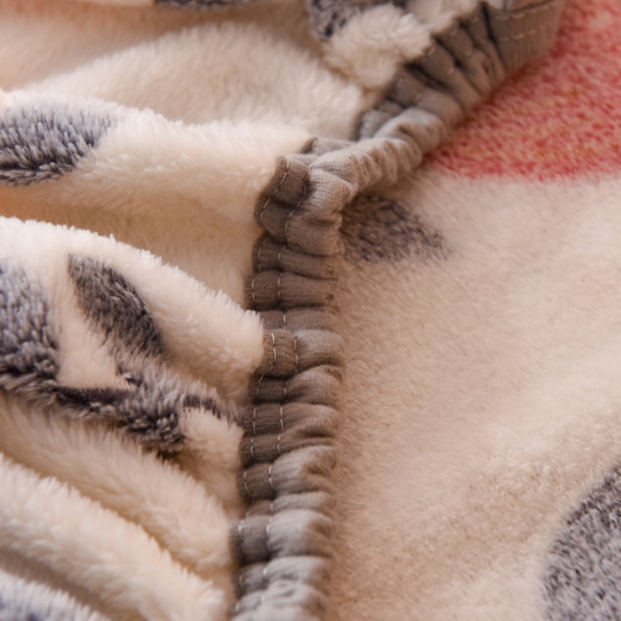 91家纺网 家纺一手货源 找家纺 慕梵 2022新款雪花绒印花卡通床笠 波西米亚