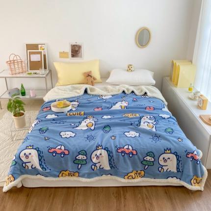 91家纺网 家纺一手货源 找家纺 （总）寐居 2022新款牛奶绒羊羔绒被套两用多功能盖毯