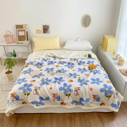 91家纺网 家纺一手货源 找家纺 （总）寐居 2022新款牛奶绒羊羔绒被套两用多功能盖毯