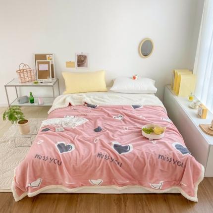 91家纺网 家纺一手货源 找家纺 （总）寐居 2022新款牛奶绒羊羔绒被套两用多功能盖毯