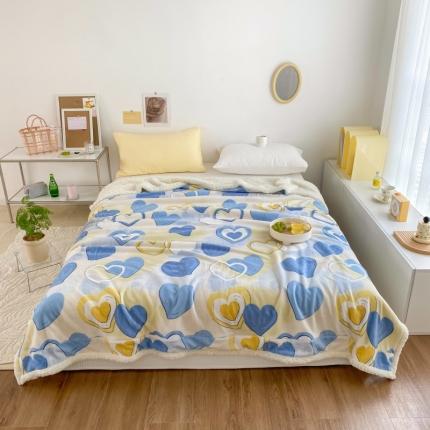 91家纺网 家纺一手货源 找家纺 （总）寐居 2022新款牛奶绒羊羔绒被套两用多功能盖毯