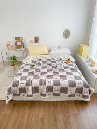 91家纺网 家纺一手货源 找家纺 （总）寐居 2022新款牛奶绒羊羔绒被套两用多功能盖毯