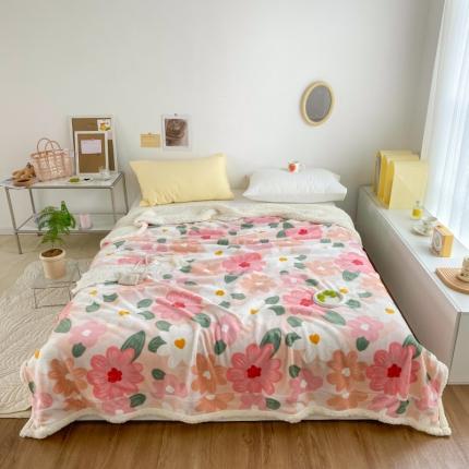 91家纺网 家纺一手货源 找家纺 （总）寐居 2022新款牛奶绒羊羔绒被套两用多功能盖毯