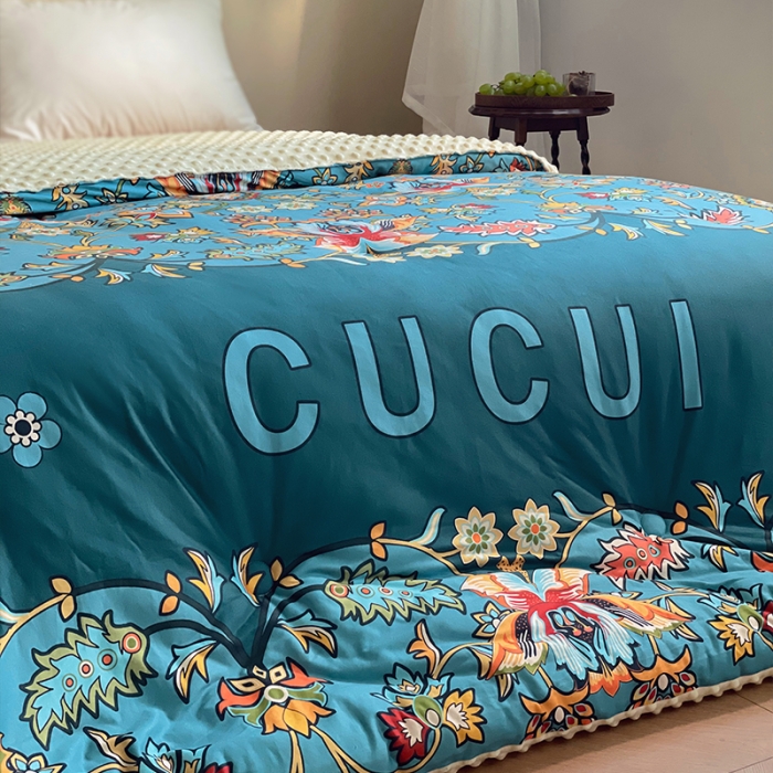 91家纺网 家纺一手货源 找家纺 （总）花沐 2023新款针织棉大豆被豆豆被冬被被子