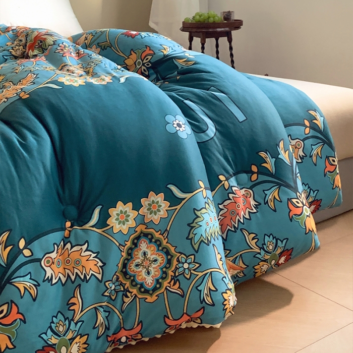 91家纺网 家纺一手货源 找家纺 （总）花沐 2023新款针织棉大豆被豆豆被冬被被子