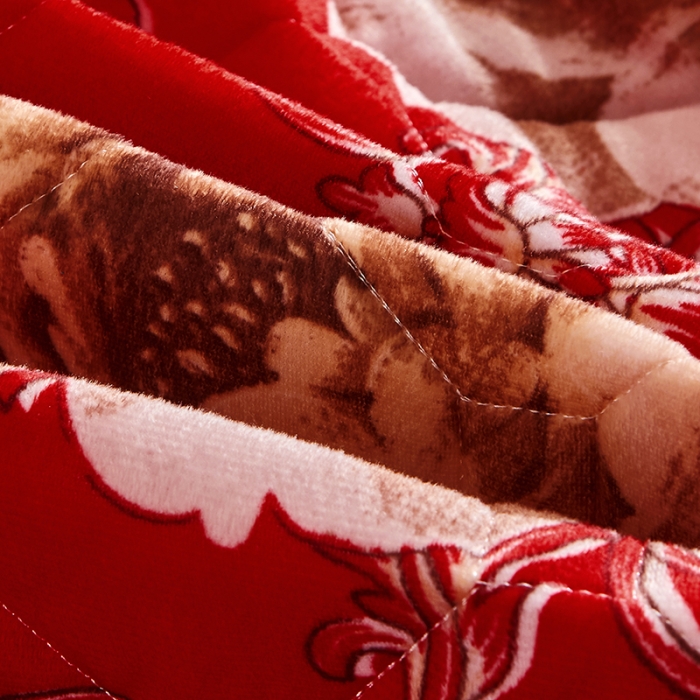 91家纺网 家纺一手货源 找家纺 （总）艾裙海 2025新款韩版水晶绒夹棉床裙款四件套