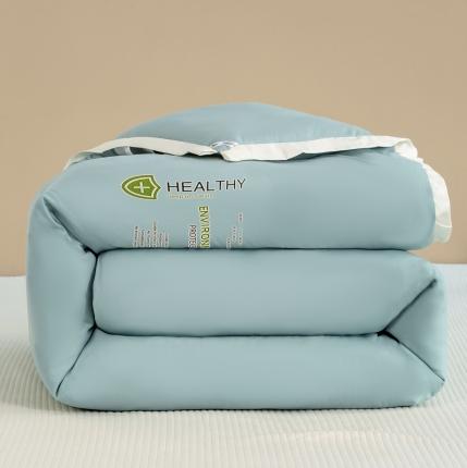 91家纺网 家纺一手货源 找家纺 （总）芯恋 2025新款锦柔缎素色拼色大豆蛋白纤维被