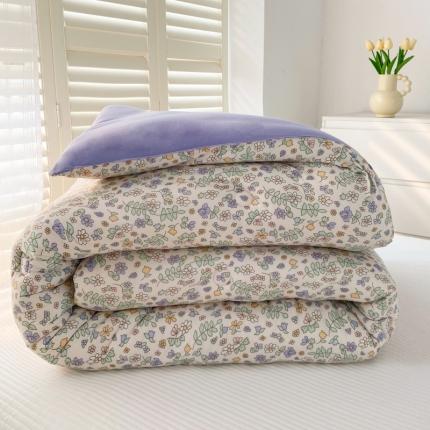 寐居 2022新款A类针织棉超柔保暖印花冬被 迷迭香