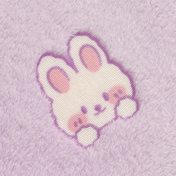 91家纺网 家纺一手货源 找家纺 寐居 2022新款云朵绒卡通小毛毯盖毯 小白兔-紫