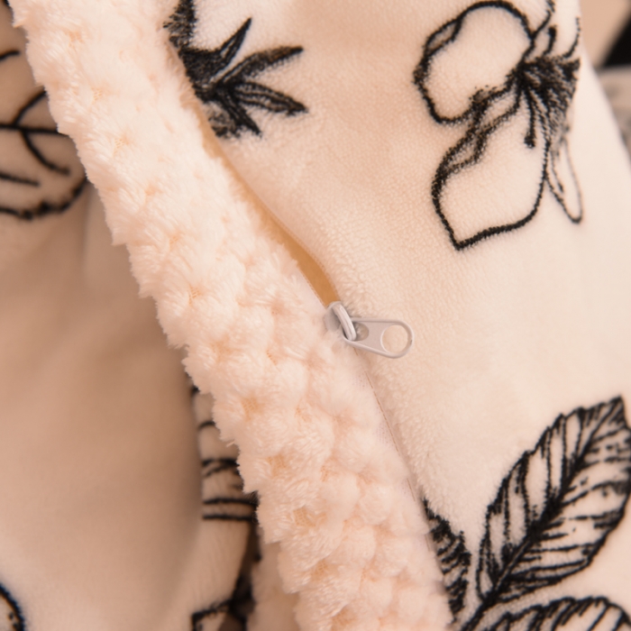 91家纺网 家纺一手货源 找家纺 眠博士 2021新款印花拼羊羔绒单被套 优雅生活