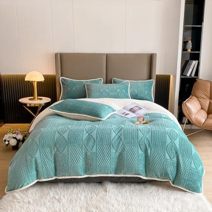 91家纺网 家纺一手货源 找家纺 （总）吾诺 2022新款毛衣雕花绒四件套