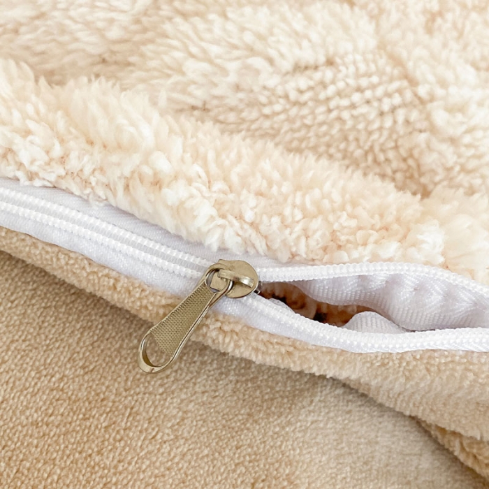 91家纺网 家纺一手货源 找家纺 金爱家 2023新款塔芙绒牛奶绒防静电四件套 塔芙绒-奶油米