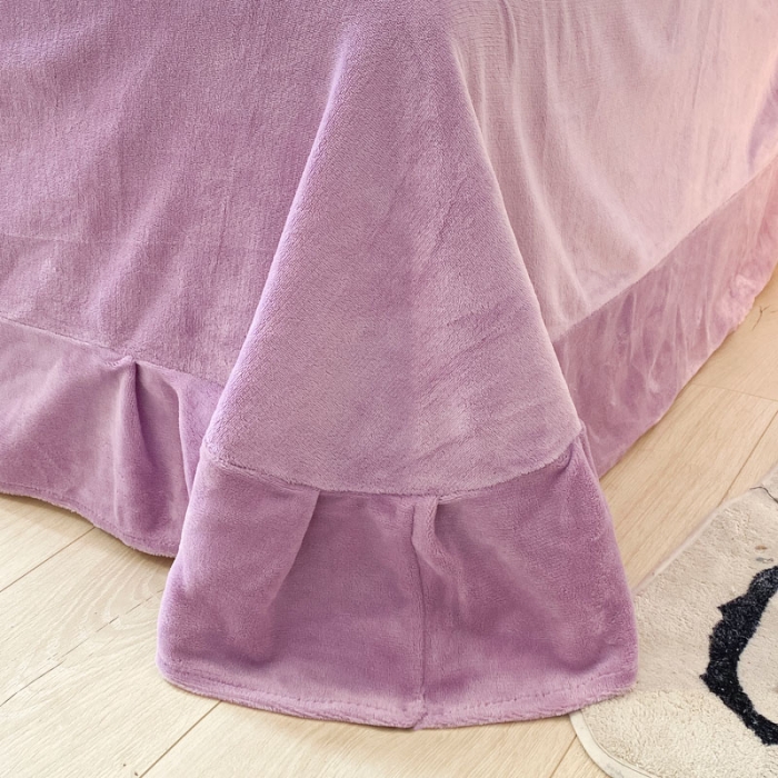 91家纺网 家纺一手货源 找家纺 金爱家 2023新款塔芙绒牛奶绒防静电四件套 塔芙绒-芋紫