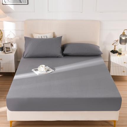 91家纺网 家纺一手货源 找家纺 蓝邻家纺  2023新款全棉40支磨毛系列单品床笠 蓝莓