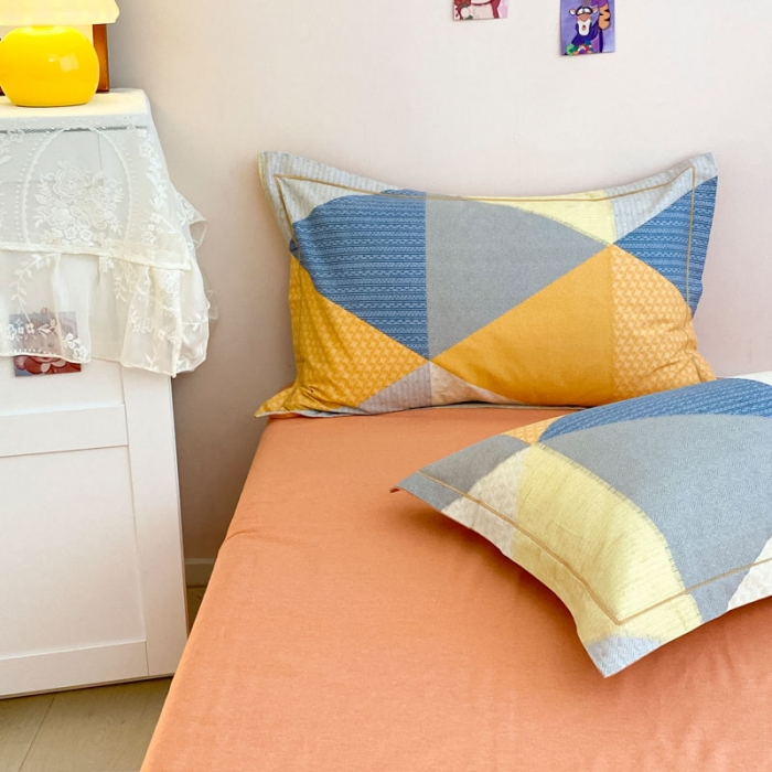 91家纺网 家纺一手货源 找家纺 金爱家 2023新款全棉生态磨毛小清新四件套 都市密码