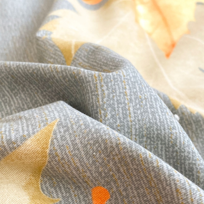 91家纺网 家纺一手货源 找家纺 金爱家 2023新款全棉生态磨毛小清新四件套 枫情