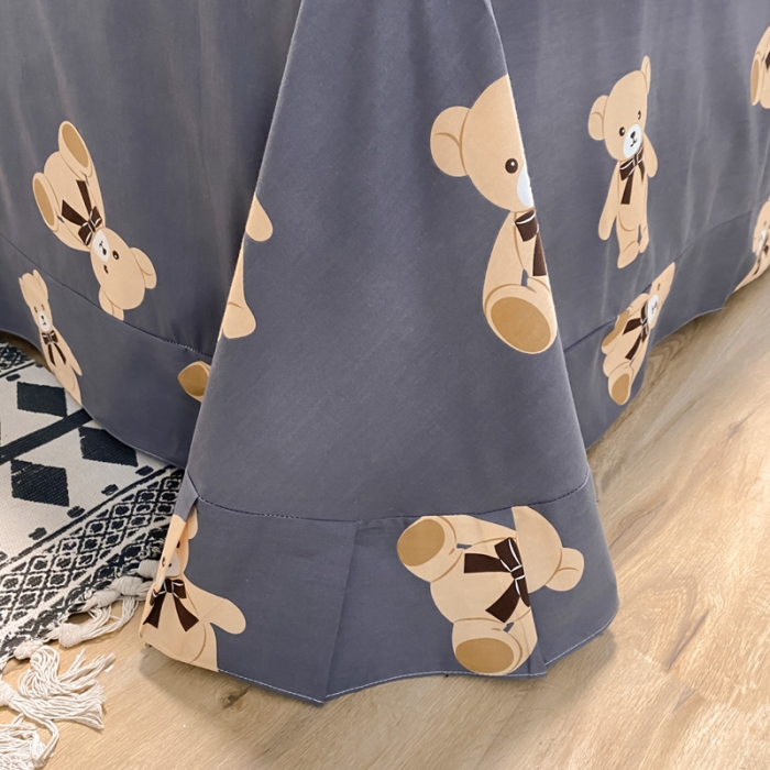 91家纺网 家纺一手货源 找家纺 金爱家 2023新款全棉生态磨毛小清新四件套 米妮熊-米