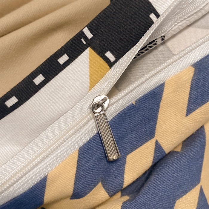 91家纺网 家纺一手货源 找家纺 金爱家 2023新款全棉生态磨毛小清新四件套 莫吉托-蓝