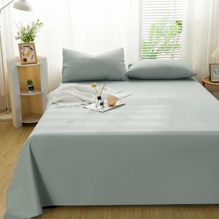 91家纺网 家纺一手货源 找家纺 蓝邻家纺 2023新款全棉40支磨毛系列 单品床单 水蓝