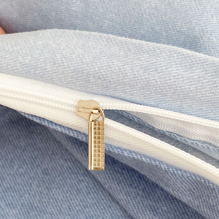 91家纺网 家纺一手货源 找家纺 金爱家 2023新款全棉生态磨毛小清新四件套 依恋-蓝