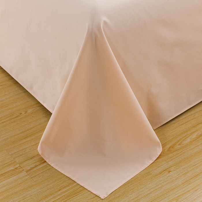 91家纺网 家纺一手货源 找家纺 蓝邻家纺 2023新款全棉40支磨毛系列 单品床单 白桃麻薯