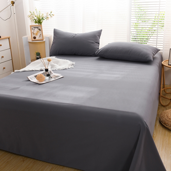 91家纺网 家纺一手货源 找家纺 蓝邻家纺 2023新款全棉40支磨毛系列 单品床单 蓝莓