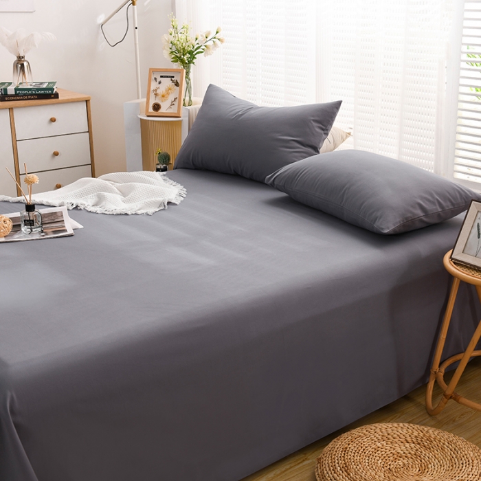 91家纺网 家纺一手货源 找家纺 蓝邻家纺 2023新款全棉40支磨毛系列 单品床单 蓝莓