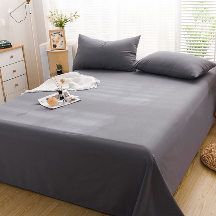 91家纺网 家纺一手货源 找家纺 蓝邻家纺 2023新款全棉40支磨毛系列 单品床单 蓝莓