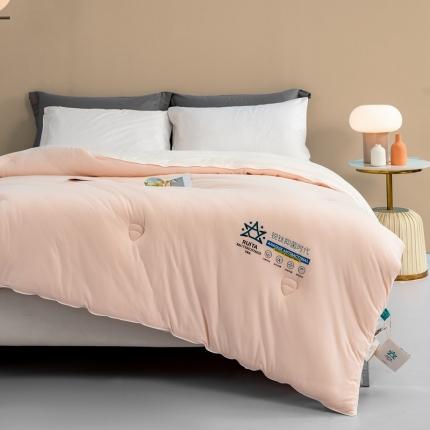 91家纺网 家纺一手货源 找家纺 芯恋 2025A类母婴级针织锐钛抗茵被，夏被，春秋被，冬被 白玉粉