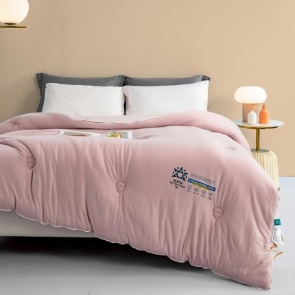 91家纺网 家纺一手货源 找家纺 芯恋 2025A类母婴级针织锐钛抗茵被，夏被，春秋被，冬被 豆沙粉