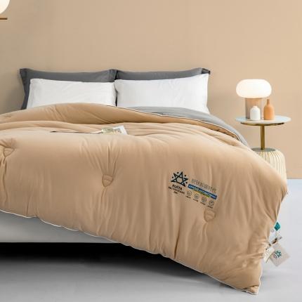 91家纺网 家纺一手货源 找家纺 芯恋 2025A类母婴级针织锐钛抗茵被，夏被，春秋被，冬被 浅卡其