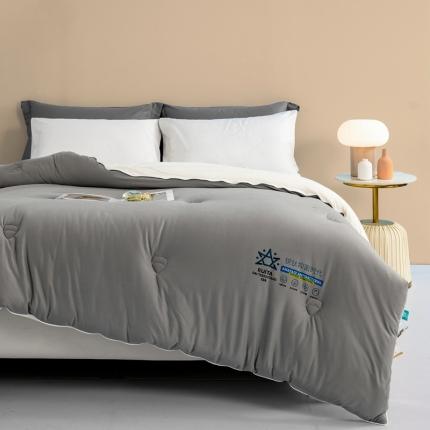 91家纺网 家纺一手货源 找家纺 芯恋 2025A类母婴级针织锐钛抗茵被，夏被，春秋被，冬被 绅士灰