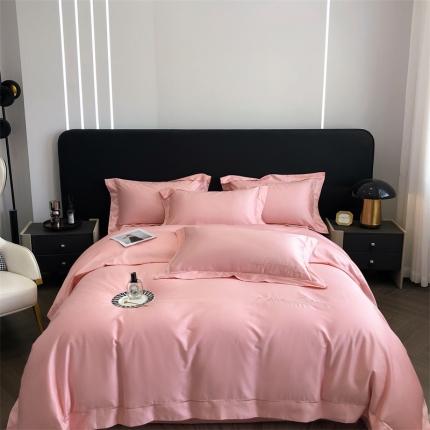 91家纺网 家纺一手货源 找家纺 （总）玖玖爱 2022新款100支纯色贡缎四件套