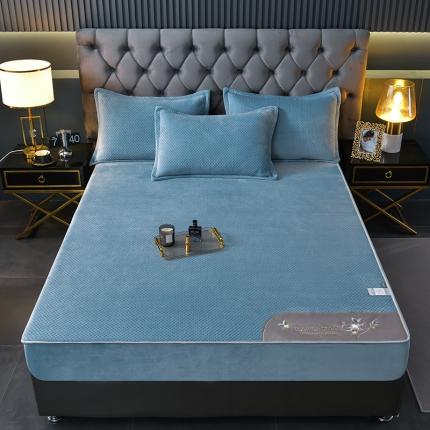 91家纺网 家纺一手货源 找家纺 （总）小牛席业 2022新款牛奶绒夹棉床笠-花的故事