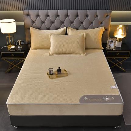 91家纺网 家纺一手货源 找家纺 （总）小牛席业 2022新款牛奶绒夹棉床笠-花的故事