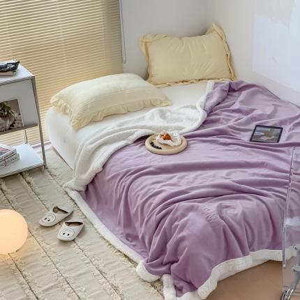 91家纺网 家纺一手货源 找家纺 （总）六巷胡同  2022新款居家博主风纯色羊羔绒毯