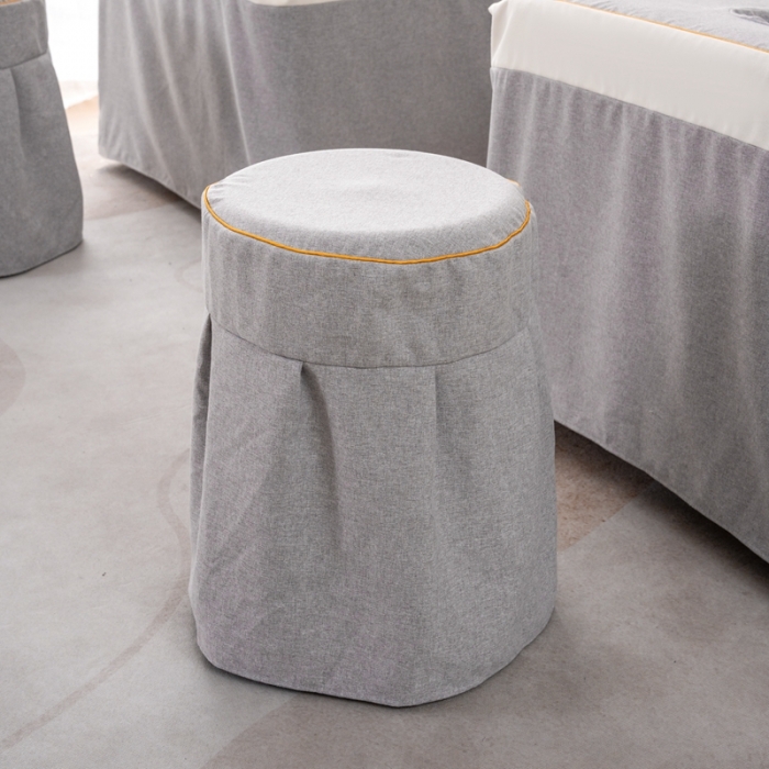 91家纺网 家纺一手货源 找家纺 莉人坊 2023彩棉麻美容床罩-小蜜蜂 小蜜蜂灰色