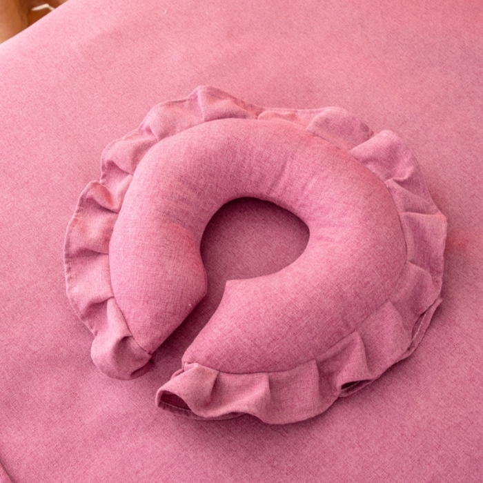 91家纺网 家纺一手货源 找家纺 莉人坊 2023彩棉麻美容床罩-小蜜蜂 小蜜蜂酒红