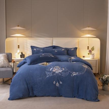 （总）凡客 2022新款亲肤牛奶绒四件套学生宿舍三件套-倩影系列