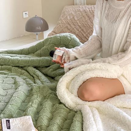 91家纺网 家纺一手货源 找家纺 （总）昔可家纺 2022新款ins风纯色保暖塔塔绒多功能毛毯