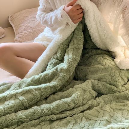 91家纺网 家纺一手货源 找家纺 （总）昔可家纺 2022新款ins风纯色保暖塔塔绒多功能毛毯